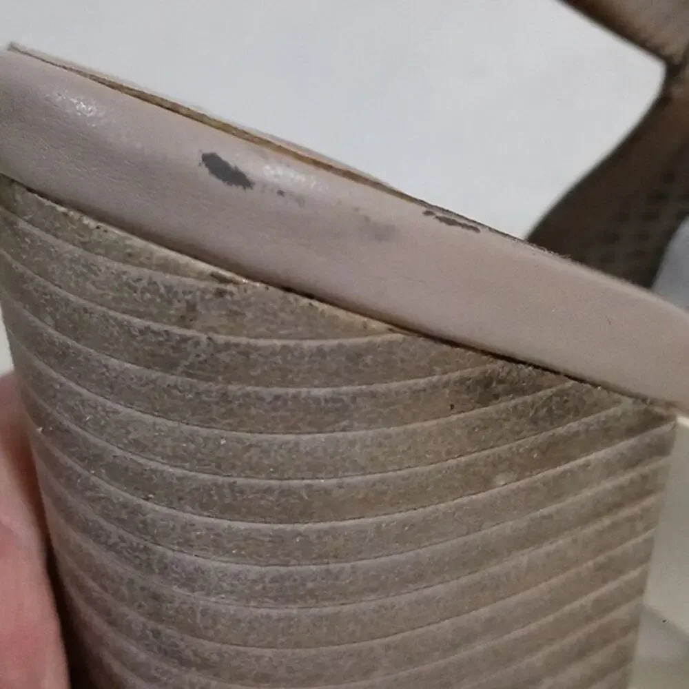 Kelsi Dagger Brooklyn Goya Taupe Heel Sandal sz 9.5